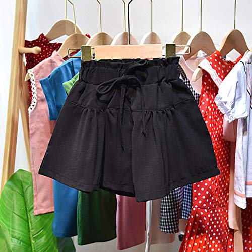 Janly Clearance Sale Conjunto de trajes de 0 a 10 años para niñas de 0 a 10 años, sin mangas, pantalones cortos lisos, para niños grandes de 2 a 3 años (rojo)