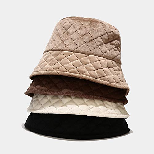 Janly Clearance Sale Sombrero, Otoño Invierno Hombres Mujeres Térmico Acolchado Sombrero Pescador Sombrero Cuenca Cap Sombreros Cubeta Para Invierno Navidad (Khaki-Un Tamaño)