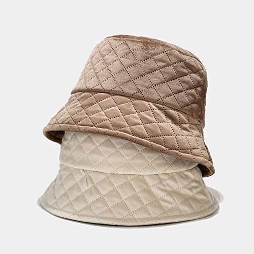 Janly Clearance Sale Sombrero, Otoño Invierno Hombres Mujeres Térmico Acolchado Sombrero Pescador Sombrero Cuenca Cap Sombreros Cubeta Para Invierno Navidad (Khaki-Un Tamaño)