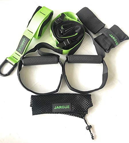 JARGUE Entrenamiento en casa en Suspension Kit o Suspension Trainer Ideal para Ejercicios de Fitness y Gimnasia Activa en su casa o al Aire Libre, tonifique Todo el Cuerpo JARGUE Entrenamiento en casa en Suspension Kit o Suspension Trainer Ideal para Ejercicios de Fitness y Gimnasia Activa en su casa o al Aire Libre, tonifique Todo el Cuerpo