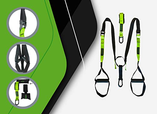 JARGUE Entrenamiento en casa en Suspension Kit o Suspension Trainer Ideal para Ejercicios de Fitness y Gimnasia Activa en su casa o al Aire Libre, tonifique Todo el Cuerpo JARGUE Entrenamiento en casa en Suspension Kit o Suspension Trainer Ideal para Ejercicios de Fitness y Gimnasia Activa en su casa o al Aire Libre, tonifique Todo el Cuerpo