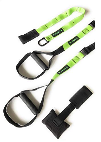 JARGUE Entrenamiento en casa en Suspension Kit o Suspension Trainer Ideal para Ejercicios de Fitness y Gimnasia Activa en su casa o al Aire Libre, tonifique Todo el Cuerpo JARGUE Entrenamiento en casa en Suspension Kit o Suspension Trainer Ideal para Ejercicios de Fitness y Gimnasia Activa en su casa o al Aire Libre, tonifique Todo el Cuerpo