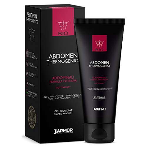 J.ARMOR ABDOMEN Crema Gel Hombre Mujer | Quemador de grasa termogénico | Adelgazante | Celulita | Biológico Carnitina Cafeína Algas bioactivas | Definición de músculo y abdomen. 200ml Hecho en Italia