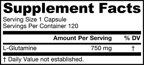 Jarrow Formulas L-Glutamine, 750mg - 120 vcaps - 120 Cápsulas