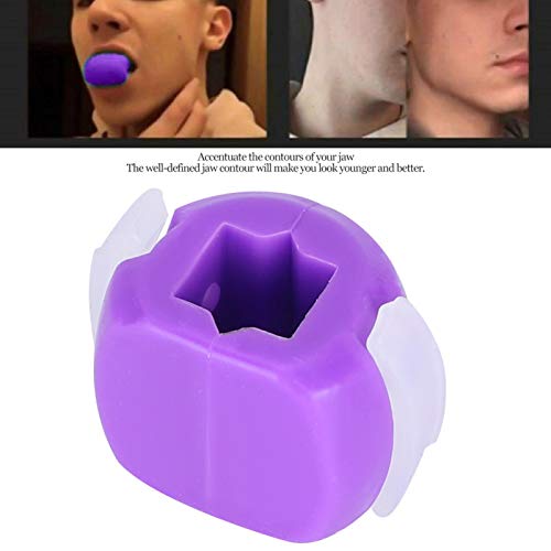 Jawline Ejercitador facial Pelota de ejercicio facial de silicona Pelota de fitness que da forma a los músculos Entrenamiento de la línea de la mandíbula Tónico para el cuello(purple)