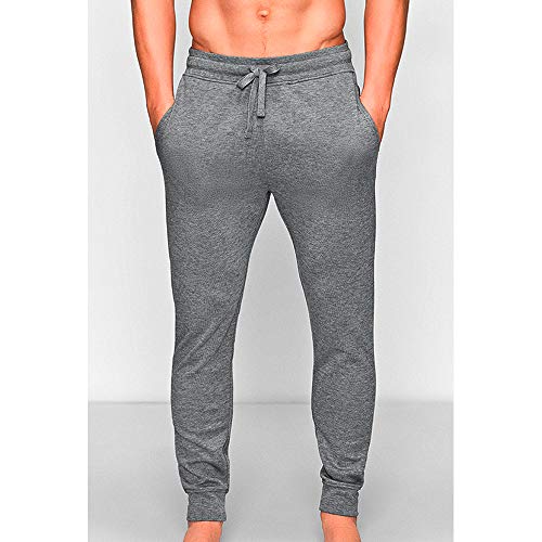 jbs of Denmark - Pantalones de bambú Viscosa para Hombre - Pantalones de Sudadera cómodos - Gris - M