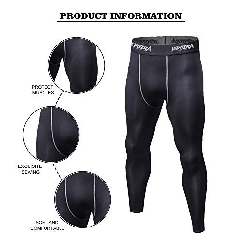 JEPOZRA Mallas Running Hombre Leggins Compresion Deporte Pantalon Gimnasio Hombre Mallas Correr para Fitness Futbol Baloncesto