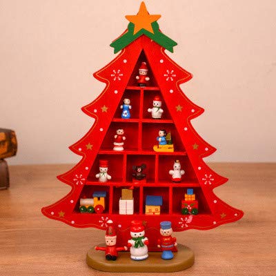 JERFER Juguete De Regalo De Bricolaje Adorno Navideño Casero De Madera Árbol De Navidad Handmades Decoración De Mesa