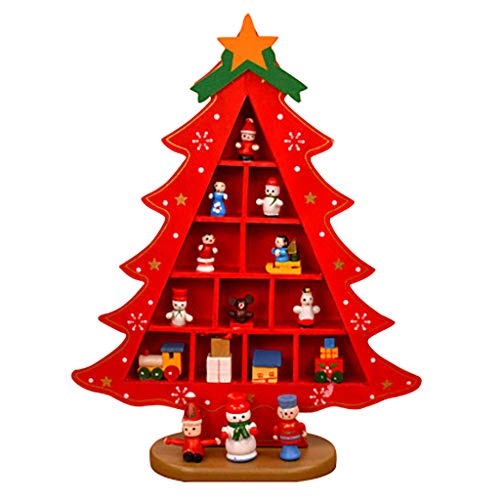 JERFER Juguete De Regalo De Bricolaje Adorno Navideño Casero De Madera Árbol De Navidad Handmades Decoración De Mesa