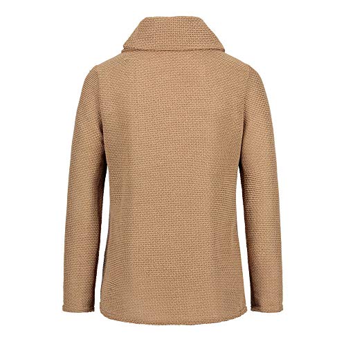 Jerseys De Punto para Mujer Cuello de Tortuga Manga Larga Suelto Prendas de Punto Suéter Irregular Jerséis Collar de la Pila Tops Cálido Otoño Invierno riou (z-Khaki, S) Jerseys De Punto para Mujer Cuello de Tortuga Manga Larga Suelto Prendas de Punto Suéter Irregular Jerséis Collar de la Pila Tops Cálido Otoño Invierno riou (z-Khaki, S)