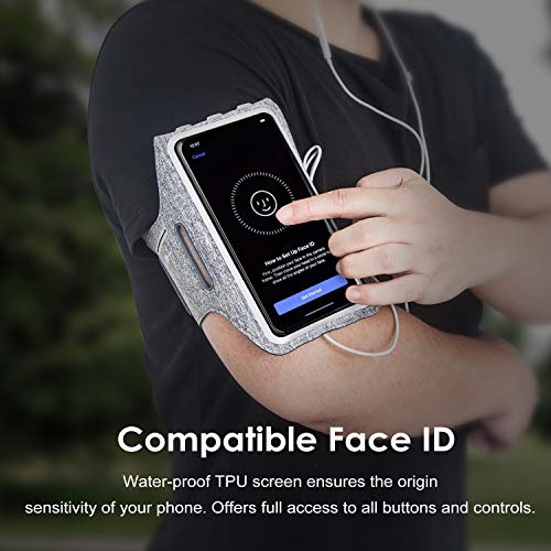 JETech Brazalete Deportivo Compatible iPhone SE(2020)/11/11 Pro/XR/XS/X/8 Plus/7 Plus/8/7, Galaxy S10/S9/S9+,Correa Ajustable, Equipado con Soporte para Llave y Tarjeta, para Correr, Senderismo, Gris JETech Brazalete Deportivo Compatible iPhone SE(2020)/11/11 Pro/XR/XS/X/8 Plus/7 Plus/8/7, Galaxy S10/S9/S9+,Correa Ajustable, Equipado con Soporte para Llave y Tarjeta, para Correr, Senderismo, Gris