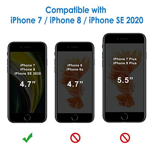 JETech Funda Compatible iPhone SE 2020/8 / 7, Anti- Choques y Anti- Arañazos, HD Clara