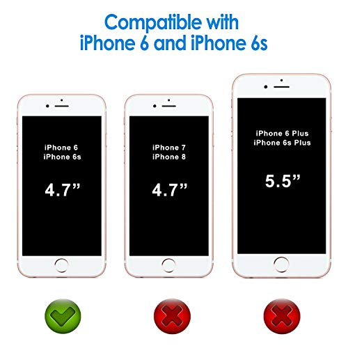 JETech Funda para iPhone 6s iPhone 6, Bumper Anti-Choques y Anti-Arañazos, Negro