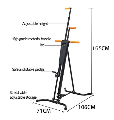 JFSKD Escalador Vertical, Máquina De Escalada, Vertical Climbing, Home Gyms Fitness Equipment, Contador LCD, Ajuste De 5 Marchas, Soporte De Carga 160 KG JFSKD Escalador Vertical, Máquina De Escalada, Vertical Climbing, Home Gyms Fitness Equipment, Contador LCD, Ajuste De 5 Marchas, Soporte De Carga 160 KG