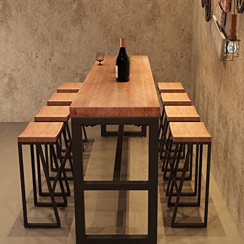 JH Silla de Bar Retro Silla de Bar de Hierro Forjado Taburete de Bar de Madera Maciza Taburete Alto Creativo Silla de Bar de Ocio Silla Frontal Silla de café JH Silla de Bar Retro Silla de Bar de Hierro Forjado Taburete de Bar de Madera Maciza Taburete Alto Creativo Silla de Bar de Ocio Silla Frontal Silla de café