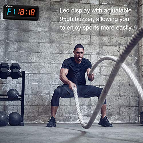Jhering Temporizador de Gimnasio de Intervalo Cronómetro Led Programable Tabata EMOM MMA Reloj de Conteo Ascendente/Descendente con Control Remoto IR (Azul/Rojo) Jhering Temporizador de Gimnasio de Intervalo Cronómetro Led Programable Tabata EMOM MMA Reloj de Conteo Ascendente/Descendente con Control Remoto IR (Azul/Rojo)