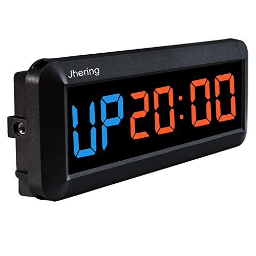 Jhering Temporizador de Gimnasio de Intervalo Cronómetro Led Programable Tabata EMOM MMA Reloj de Conteo Ascendente/Descendente con Control Remoto IR (Azul/Rojo) Jhering Temporizador de Gimnasio de Intervalo Cronómetro Led Programable Tabata EMOM MMA Reloj de Conteo Ascendente/Descendente con Control Remoto IR (Azul/Rojo)