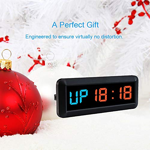 Jhering Temporizador de Gimnasio de Intervalo Cronómetro Led Programable Tabata EMOM MMA Reloj de Conteo Ascendente/Descendente con Control Remoto IR (Azul/Rojo) Jhering Temporizador de Gimnasio de Intervalo Cronómetro Led Programable Tabata EMOM MMA Reloj de Conteo Ascendente/Descendente con Control Remoto IR (Azul/Rojo)