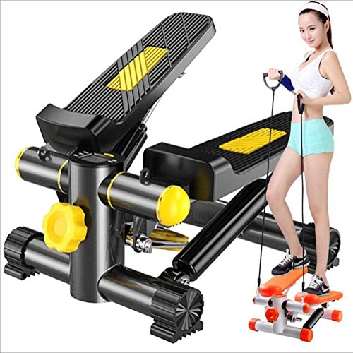 JHNEA Mini Máquinas de Step, Cardio Fitness Stepper Up-Down con Pantalla Multifuncional Twister Stepper con Cuerdas de Entrenamiento Swing Stepper para Ejercicio En Oficina & Casa,A