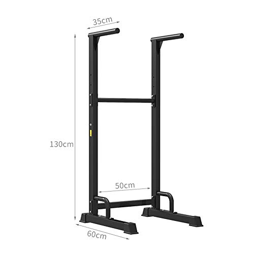 JIAGU Estación Dip Aptitud de la inmersión Barra de Apoyo for Trabajo Pesado Que sumerge Gimnasio en casa Paralelo Bar Negro Rutina de Ejercicio (Color : Black, Size : M)