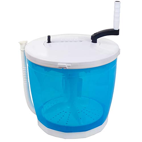 JIAGU Lavadora de Bajo Consumo Máquina de Lavadora de Calcetines pequeños Lavadora a Mano Mini Alquiler de Dormitorio Portátil Picnic Vegetal Dehidration (Color : Blue, Size : 35x35x34cm)