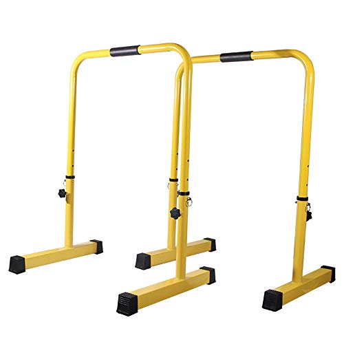 JIAGU Paralelo Estación Dip Varilla Regulable en Altura Dip Barra de Cuerpo Completo Entrenamiento de la Fuerza Rutina de Ejercicio (Color : As Shown, Size : 71x50cm)