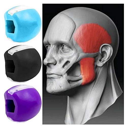 Jiaji Entrenador muscular facial, bola de fitness para la cara, equipo de tonificación, para ejercicios de fitness y cuello, utilizado para entrenamiento de mandíbula y mentón.