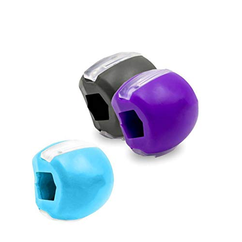 Jiaji Entrenador muscular facial, bola de fitness para la cara, equipo de tonificación, para ejercicios de fitness y cuello, utilizado para entrenamiento de mandíbula y mentón.