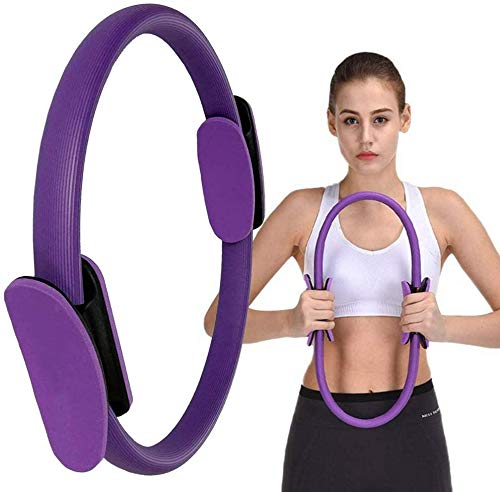 JIALD Ring Pilates, Yoga Magic Fitness Circle -Equipo de Resistencia al Ejercicio para Esculpir los Muslos internos/externos Mujeres Workout Gym Entrenamiento en el hogar Pilates Circle Accesorios