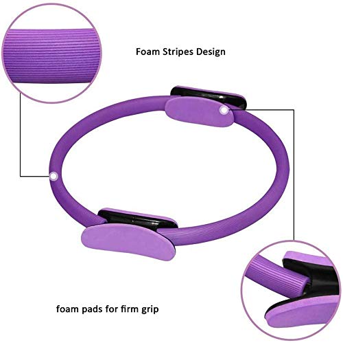 JIALD Ring Pilates, Yoga Magic Fitness Circle -Equipo de Resistencia al Ejercicio para Esculpir los Muslos internos/externos Mujeres Workout Gym Entrenamiento en el hogar Pilates Circle Accesorios