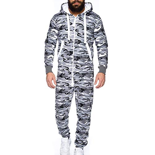 JiaMeng Mono Unisex Prenda de una Pieza Sin pie Pijama Traje Blusa Sudadera Abrigo de Traje de Invierno para Hombre Invierno