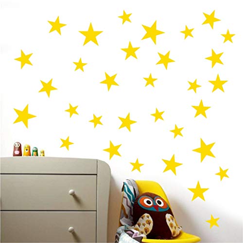jieGorge Pegatinas de Pared de Estrellas de tamaño Mixto, calcomanía para niños, decoración de Vinilo para Dormitorio Infantil, Adhesivo de Pared, para el día de Pascua (D)