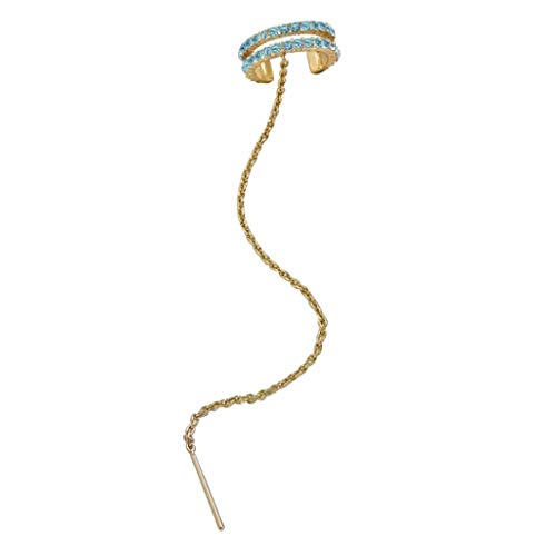 jieGorge Pendientes, Exquisito enhebrador de Brazalete de Oreja única, Brazalete de Escalador, joyería Femenina Simple, joyería para Regalos de Mujer (Azul) jieGorge Pendientes, Exquisito enhebrador de Brazalete de Oreja única, Brazalete de Escalador, joyería Femenina Simple, joyería para Regalos de Mujer (Azul)