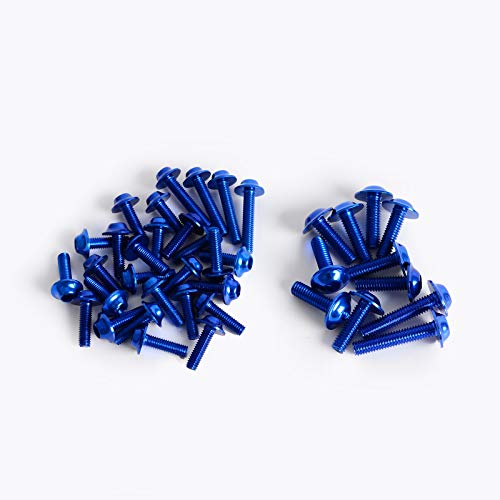 Jiewei Premium Quality 89PCS Barra de carenado de motocicleta Tornillos de sujetadores Tornillo para Ya.MA.MA YZF R6 2003-2007 2004 2005 2006 YZF R6S 2006-2008 Para estrenar (Color : Blue)