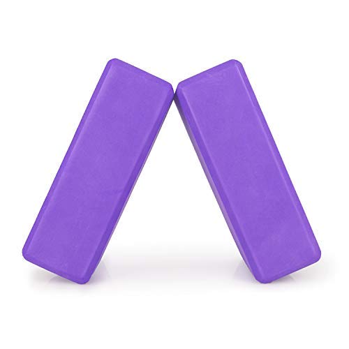 JIM'S STORE Bloque de Espuma+Correa,Bloque de Yoga Ejercico EVA de Alta Densidad para Mejorar Fuerza y Flexibilidad Yoga Pilates Amantes(Morado) JIM'S STORE Bloque de Espuma+Correa,Bloque de Yoga Ejercico EVA de Alta Densidad para Mejorar Fuerza y Flexibilidad Yoga Pilates Amantes(Morado)