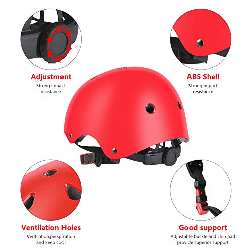 JIM'S STORE Casco y Protecciones Ajustable Infantiles Rodilleras Coderas,Set di Casco 7 Piezas para Scooter Ciclismo Rodillo Patinaje JIM'S STORE Casco y Protecciones Ajustable Infantiles Rodilleras Coderas,Set di Casco 7 Piezas para Scooter Ciclismo Rodillo Patinaje