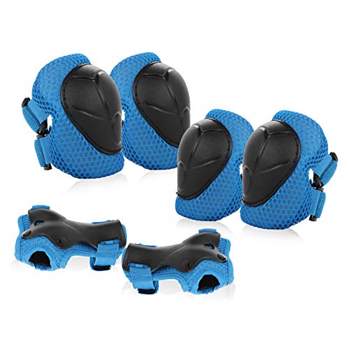 JIM'S STORE Conjuntos de Patinaje Infantil Consta de Rodilleras Coderas,es Adecuado para Bicicleta Patinaje Ciclismo Monopatín y Deportes Extremos(Azul) JIM'S STORE Conjuntos de Patinaje Infantil Consta de Rodilleras Coderas,es Adecuado para Bicicleta Patinaje Ciclismo Monopatín y Deportes Extremos(Azul)