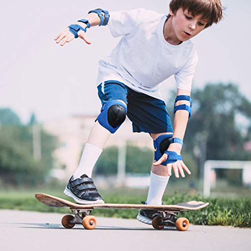 JIM'S STORE Conjuntos de Patinaje Infantil Consta de Rodilleras Coderas,es Adecuado para Bicicleta Patinaje Ciclismo Monopatín y Deportes Extremos(Azul) JIM'S STORE Conjuntos de Patinaje Infantil Consta de Rodilleras Coderas,es Adecuado para Bicicleta Patinaje Ciclismo Monopatín y Deportes Extremos(Azul)