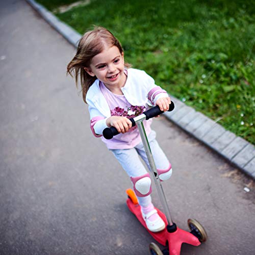 JIM'S STORE Conjuntos de Patinaje Infantil Consta de Rodilleras Coderas,es Adecuado para Bicicleta Patinaje Ciclismo Monopatín y Deportes Extremos(Rosa)