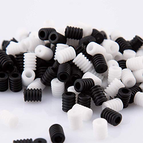 Jinhuaxin 200 Piezas Cierre de Cordón de Plástico Cerradura Silicona para Cordón, Tope Cordón Ajustable Con Gancho para Enhebrar, Ajustador de Cuerda para Cuerda Cordón (100 Negro +100 Blanco) Jinhuaxin 200 Piezas Cierre de Cordón de Plástico Cerradura Silicona para Cordón, Tope Cordón Ajustable Con Gancho para Enhebrar, Ajustador de Cuerda para Cuerda Cordón (100 Negro +100 Blanco)
