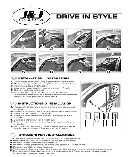 J&J Automotive - Deflectores de viento para Seat Ibiza 4/5 puertas 2002-2008, 4 unidades