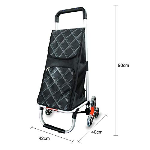 JJSFJH Plegable Compras, Subir escaleras Cesta de la Compra de comestibles Servicio de lavandería Utilidad con el Marco de rodamientos de Rueda de Acero Inoxidable (Color : B) JJSFJH Plegable Compras, Subir escaleras Cesta de la Compra de comestibles Servicio de lavandería Utilidad con el Marco de rodamientos de Rueda de Acero Inoxidable (Color : B)