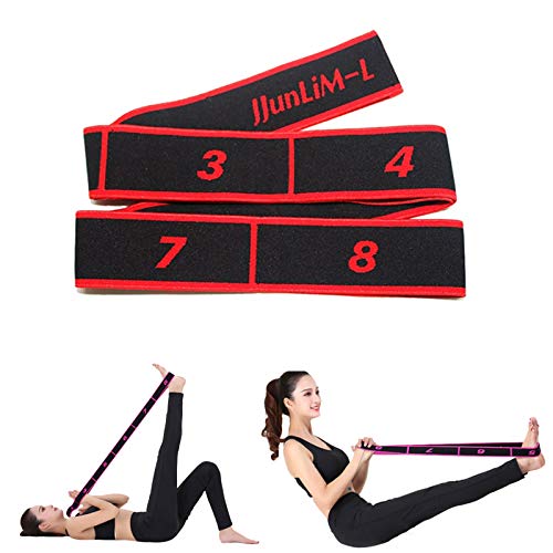 JJunLiM Bandas de bucles de Ejercicio Bandas de Entrenamiento de Danza Latina 15-20 kg Pilates Yoga Bandas de Resistencia al Estiramiento Bandas de Gimnasia elásticas para Ejercicios(90cm Red)