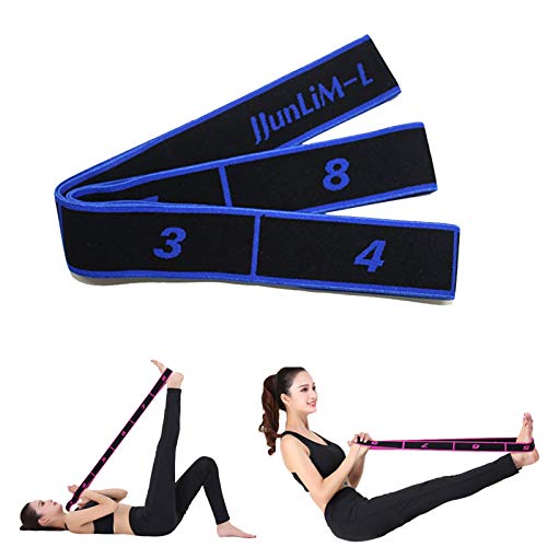 JJunLiM Bandas de bucles de Ejercicio Bandas de Entrenamiento de Danza Latina 15-20 kg Pilates Yoga Bandas de Resistencia al Estiramiento Bandas de Gimnasia elásticas para Ejercicios(90cm Blue)