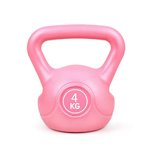 JLDN Gimnasio Pesa Rusa, Neopreno Coating Kettlebell portátil Antideslizante asa, Kettlebells para fisicoculturismo Entrenamiento con Pesas,Pink_6Kg