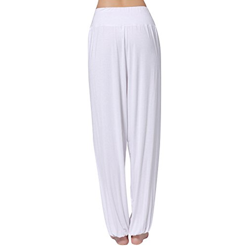 JLTPH Mujer Pantalones de Yoga Anchos Sólido Color Largos Baggy Pantalones Elásticos Fitness Algodón Modal Harem Danza Deportivo Pantalón Polainas JLTPH Mujer Pantalones de Yoga Anchos Sólido Color Largos Baggy Pantalones Elásticos Fitness Algodón Modal Harem Danza Deportivo Pantalón Polainas