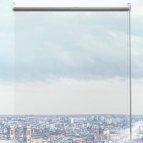 JLXJ Persianas Enrollables y Estores Impermeable el Plastico Transparente Cortinas Enrollables, 0,8 M / 1 M / 1,5 M de Ancho, Ventanas de Baño Interior Persiana de Pérgola de Patio Exterior