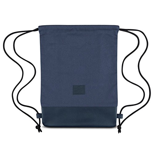 Johnny Urban Mochila de Cuerda Azul/Azul Oscuro Bolsa de Cuerdas para Hombre Mujer Niños y Adolescentes - Mochilas Cordón de Gimnasio - Bolsa Deporte de Algodón y Cuero Vegano