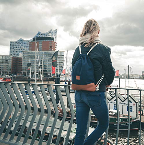 Johnny Urban Mochila de Cuerda Azul/Marrón Bolsa de Cuerdas para Hombre Mujer Niños y Adolescentes - Mochilas Cordón de Gimnasio - Bolsa Deporte de Algodón y Cuero Vegano Johnny Urban Mochila de Cuerda Azul/Marrón Bolsa de Cuerdas para Hombre Mujer Niños y Adolescentes - Mochilas Cordón de Gimnasio - Bolsa Deporte de Algodón y Cuero Vegano