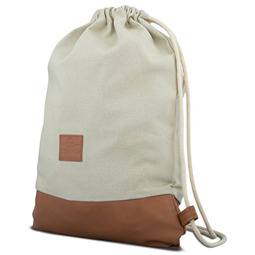 Johnny Urban Mochila de Cuerda Beige/Marrón Bolsa de Cuerdas para Hombre Mujer Niños y Adolescentes - Mochilas Cordón de Gimnasio - Bolsa Deporte de Algodón y Cuero Vegano Johnny Urban Mochila de Cuerda Beige/Marrón Bolsa de Cuerdas para Hombre Mujer Niños y Adolescentes - Mochilas Cordón de Gimnasio - Bolsa Deporte de Algodón y Cuero Vegano